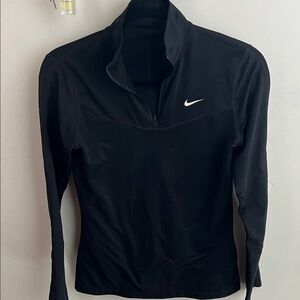 Nike Women's Black Long Sleeve Tee 1/4 zip